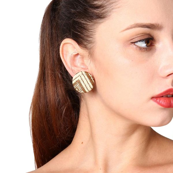 

pzmycs мода корейский простые серьги продажа новых хлопчатобумажных тканей ткань кнопки без пирсинг уха клипы мода дикие серьги, Silver