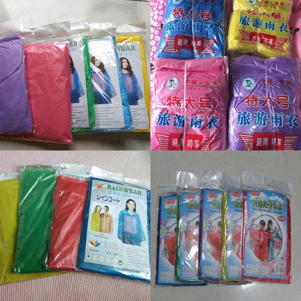 

travel concert for travel concert disposable poncho transparent raincoat thickened four-button disposable raincoat, Red;brown
