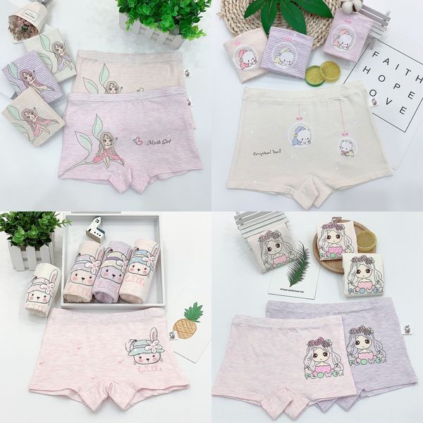 

children's girl's color yarn cotton cartoon baby's children's boxer girl's boxer color yarn cotton underwear cartoo, Camo