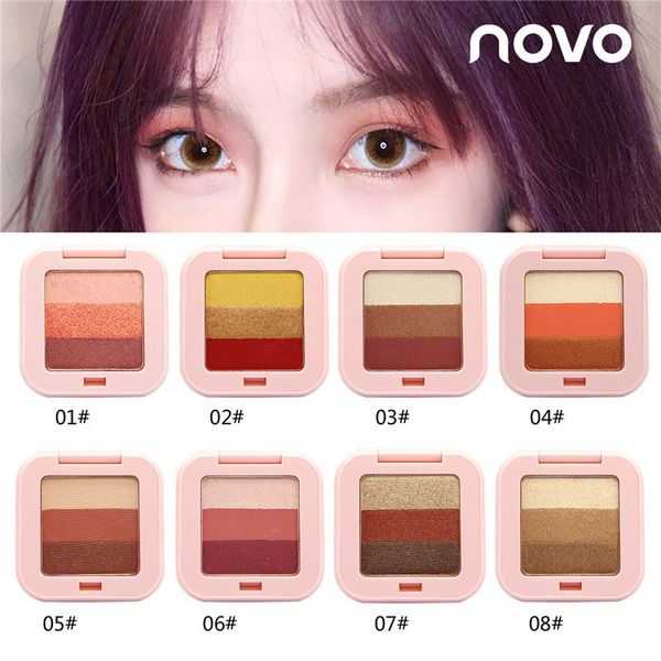 

novo brand lazy eye shadow palette glitter matte makeup gradient nude pigment easy to wear eye makeup eyeshadow cosmetic