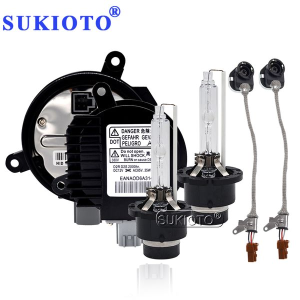

sukioto original 35w car headlight ballast xenon d2s d4s hid kit 4300k d2s 6000k d2r 5000k d4s d4r 8000k hid headlamp bulb kit