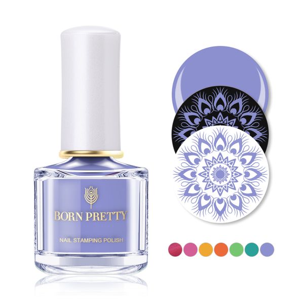 

born pretty candy colors series nail stamping polish 6ml light purple pink stamp lacquer colorful manicure art printing varnish