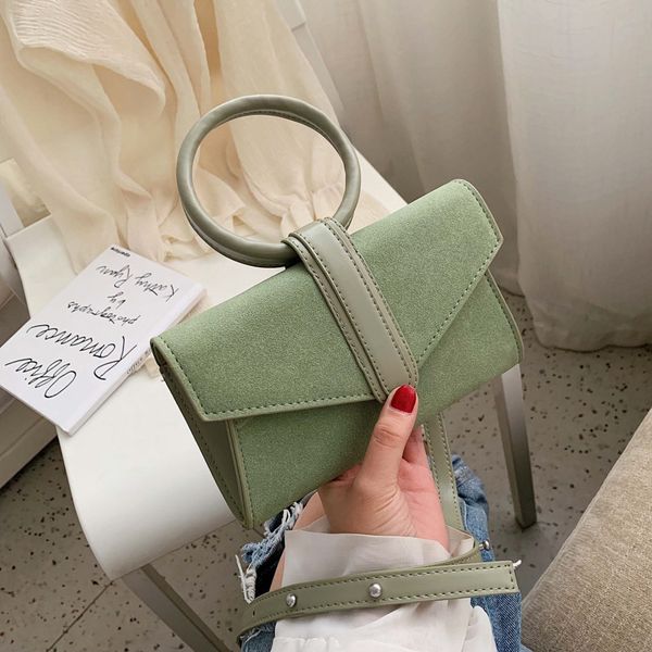 

new 2019 chao - han version of a small slant bag sanding fashion handbag