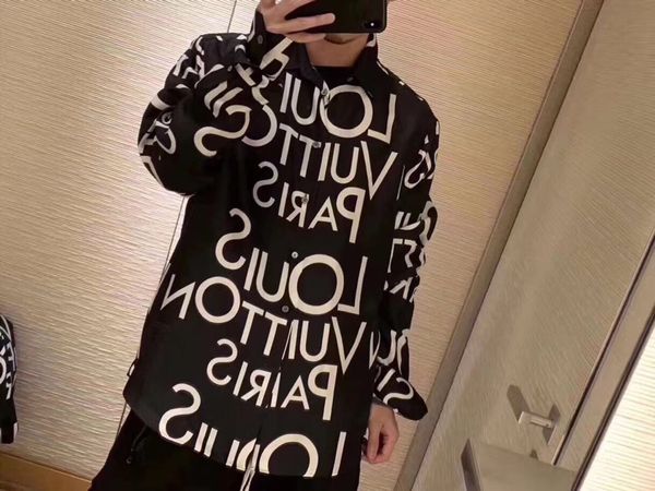 

2019 pring autumn new fa hion men de igner hirt white black thin long leeve men work hirt ca ual imported pari brand clothing fwz135