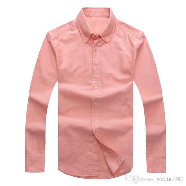 

new mens конструктора с длинными рукавами повседневных твердых рубашек мужских сша марка rl polos рубашка мода оксфорд социальных рубашкой м, White;black