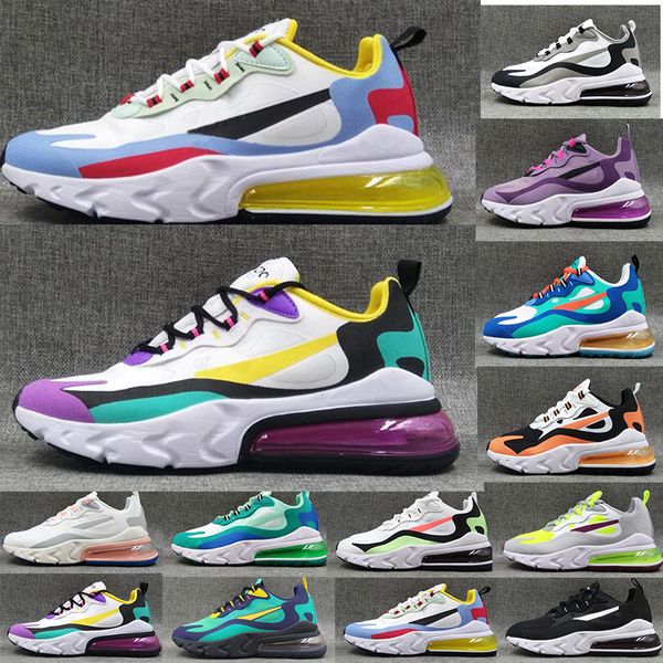 

2019 new right violet react men women running shoes designers beige blue void optical electro green rainbow sneakers size 36-45