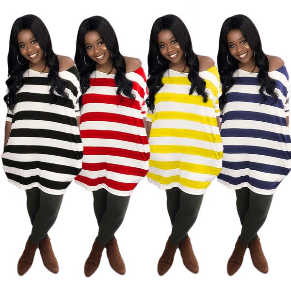 

a8185 европейские и американские женщины осенью и зимой взрывы полосатых сексуальная наклонная плеча с длинными рукавами платья кармана, Black;gray