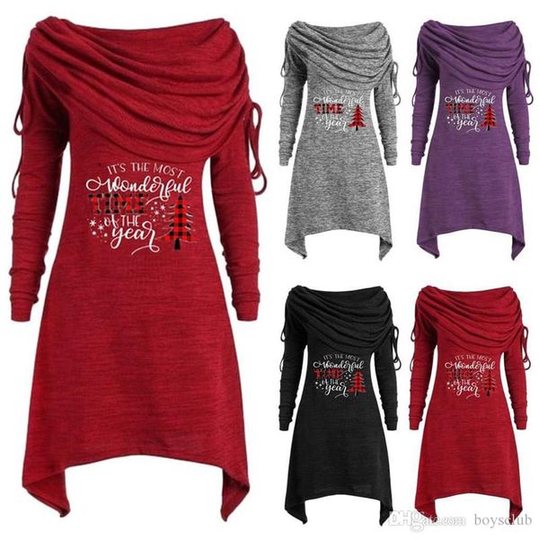 

christmas day womens casual dresses fashion plus size irregular collar panelled womens designer dresses casual females clothing, Black;gray