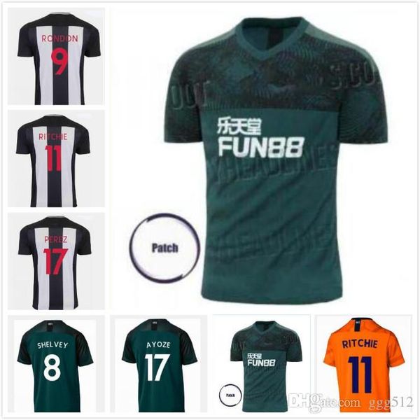 

MAN + KIDS 19/20 Newcastles Away объединенного трикотажных изделий футбола ПЕРЕЗ Рондон Хоселу футбол рубашка RITCHIE LONGSTAFF Camiseta де fútbol верхней таиланд