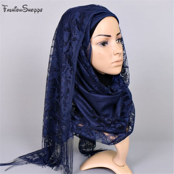 

womens hijabs ladies tassel lace long shawl head scarf female daily wrap hijab plain muslim islamic headscarf ramadan ys454, Red