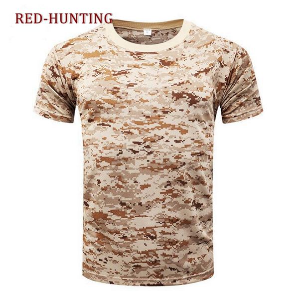 

outdoor camouflage shirts camping tactical t-shirts men hiking hunting quick dry short sleeve army camo shirts, Gray;blue