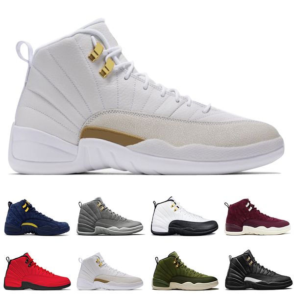 

12 12s Class Of 2003 Graduation Pack Basketball Shoes Michigan Bulls College Navy UNC NYC Dark Grey Bordeaux for mens design sneaker