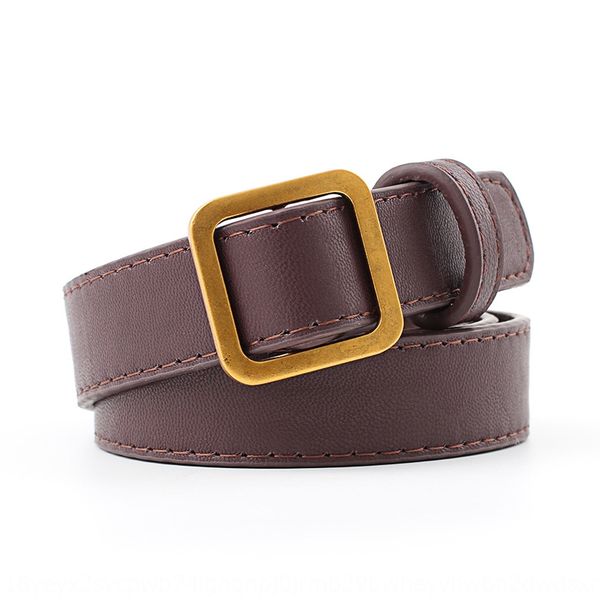 

noah gold square buckle popular non-hole soft female noah gold square buckle jeans popular non-hole soft belt jeans belt female, Black;brown