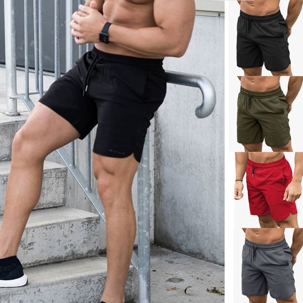 

running shorts men's gym men sport athletic sports fitness beach basketball jogging quick dry man 2021 drop, Black;blue