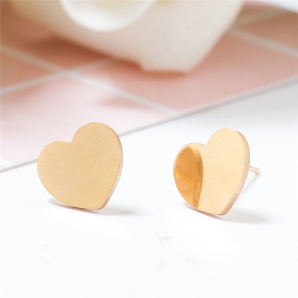 

golden silver color love heart women's earrings sell 304 stainless steel heart earrings for women fashion jewelry wholesale