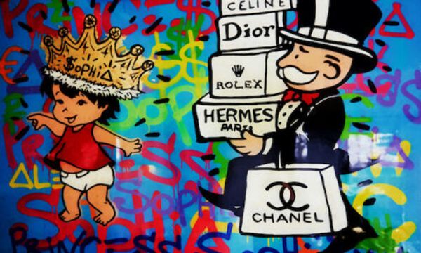 

alec monopoly graffiti art baby sophia home decor handpainted &hd print oil painting on canvas wall art canvas pictures 200202