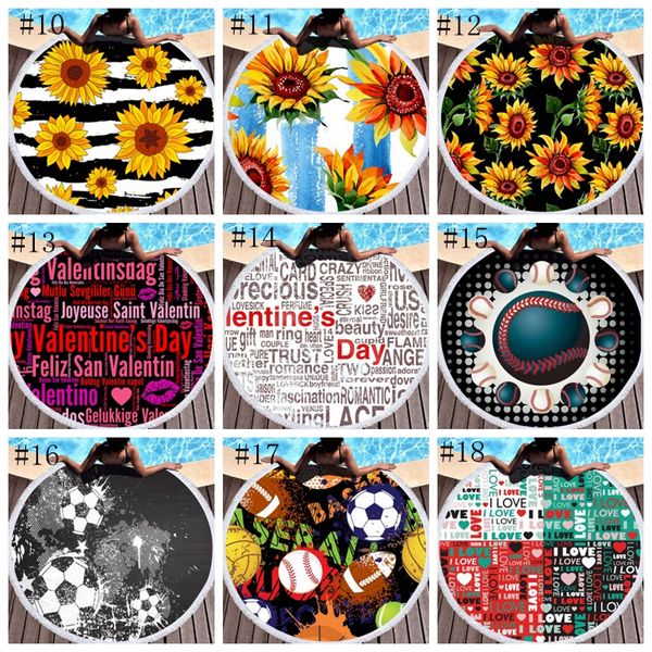 

beach towel polyester leopard beach blankets tassel wall tapestries yoga mats serviette de sunflower baseball 18 designs cyl-yw4047