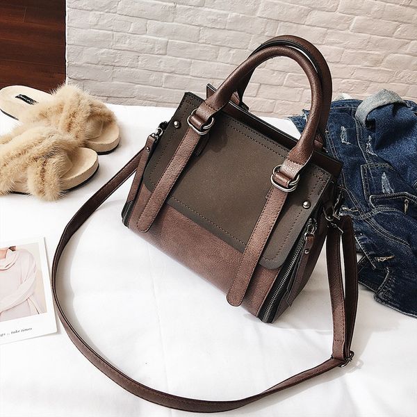 

lady casual shoulder bags vintage new handbags for women fashion messenger bag 2019 female brand leather tote bags