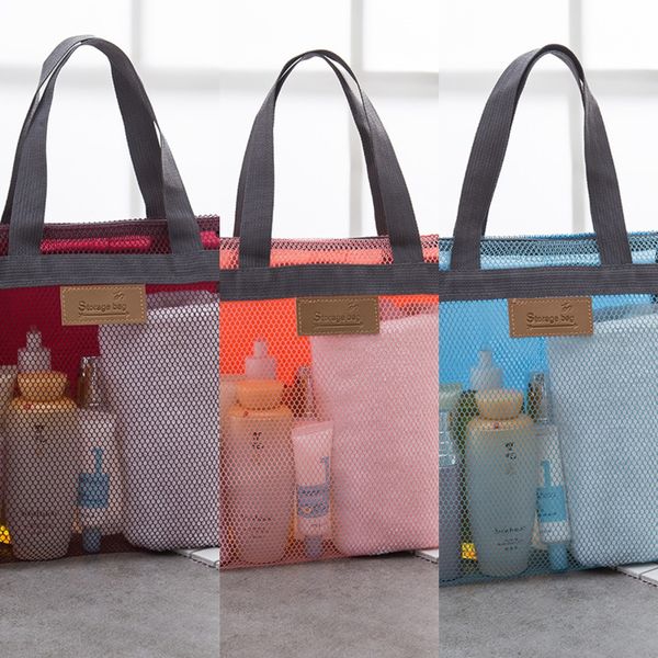 

beach travel storage portable outdoor wash swimming grid storage bag travel bag