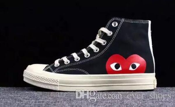 

2019 Новый Chuck Shoes 1970-х годов Классический Холст Повседневная Игра Совместно Большие Глаза Высокий Топ Dot Heart Женщины Мужские Модельер Кроссовки Chaussures