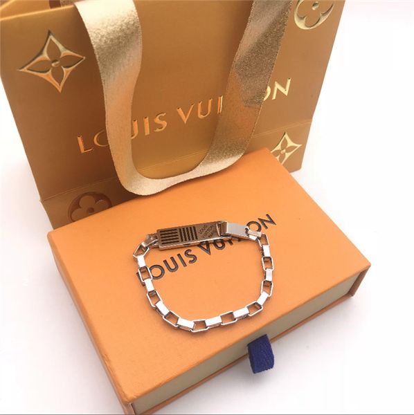 

new luxury designer jewelry women bracelets women's bracelets rose gold l bracelet titanium steel gold silver bracelet with original bo, Black