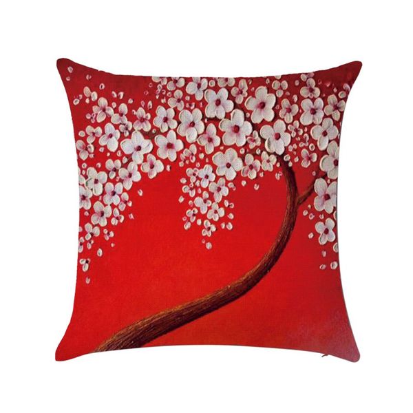 

45*45cm sofa waist flower cotton linen decor pillow cushion case throw pillow shell square living room home decor