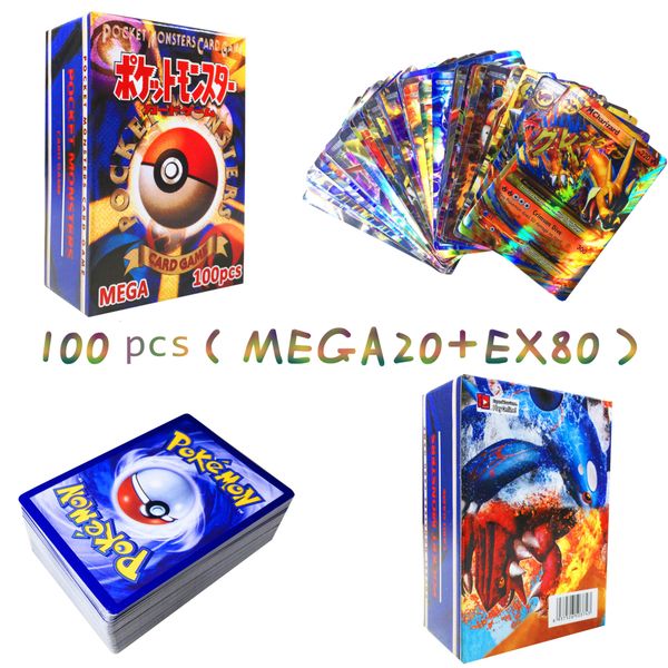 

poket monster flash cards original 100pcs mega ex mega/gx/ub/gx 100pcs mega ex