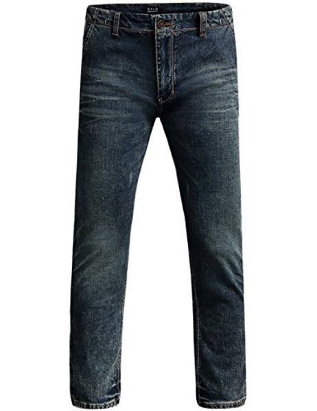 

sslr men's stone wash slim fit straight jean, Blue
