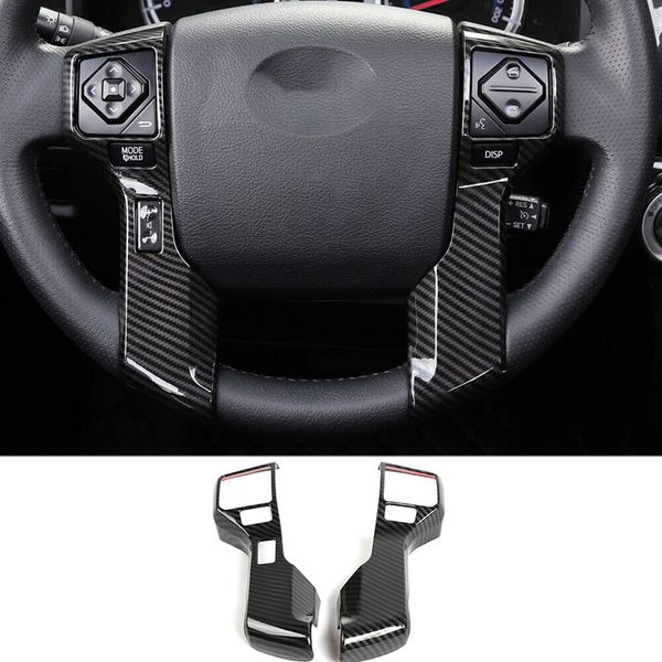 

car carbon fiber steering wheel frame panel cover trim for 4runner 2010-2019