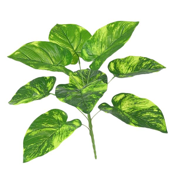 

9 глав искусственный rohdea джапоника evergreen завод зеленый / белый dot