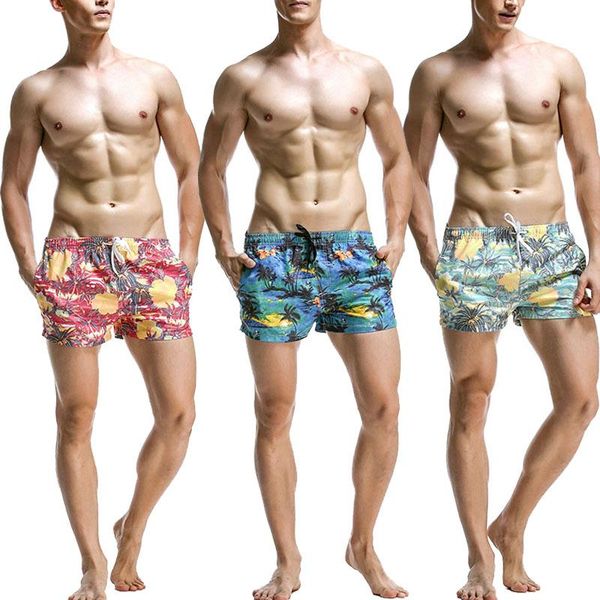 

men beach printed casual metrosexual boxer brief fashionable multicolor