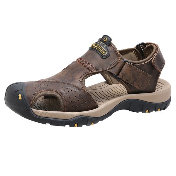 

men's sandals beach shoes closed toe breathable anti-slip casual for summer hiking ka-best, Black