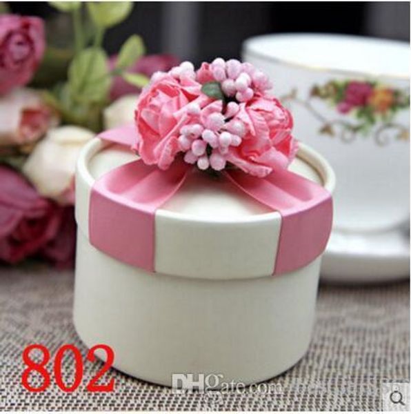

european style new wedding flower candy box cylindrical wedding favors holder gift 16 styles for you 50pcs ing