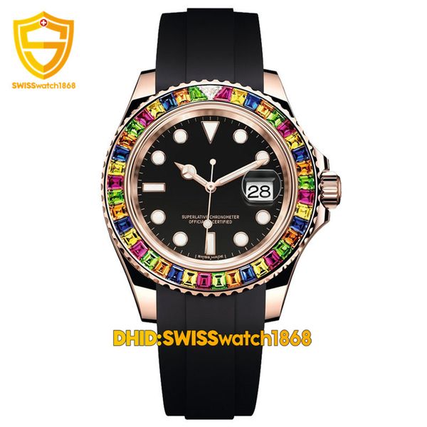 

роскошные дизайнерские часы часов 116695sats 116695 радуга diamond 7 цвет розового золота автоподзавода часы мужских rubber стало starp мужс, Slivery;brown