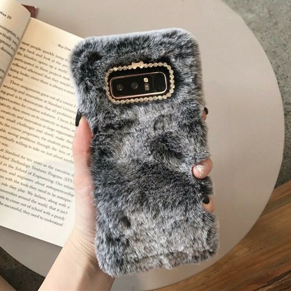 

soft fluffy warm fur phone case for samsung s7 s8 9 10 e plus note 8 9 10 cover