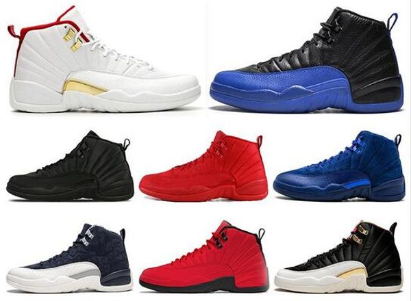 

fiba 12 12s basketball shoes men game royal gym red white bulls flu game michigan designer mens trainers sports sneakers