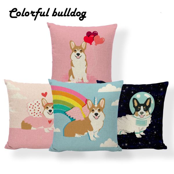 

корги розового якорь подушка обложка цветок тюльпан птица нашивка подушка красного марокко спальня для софы бросьте наволочки 43см белья pla