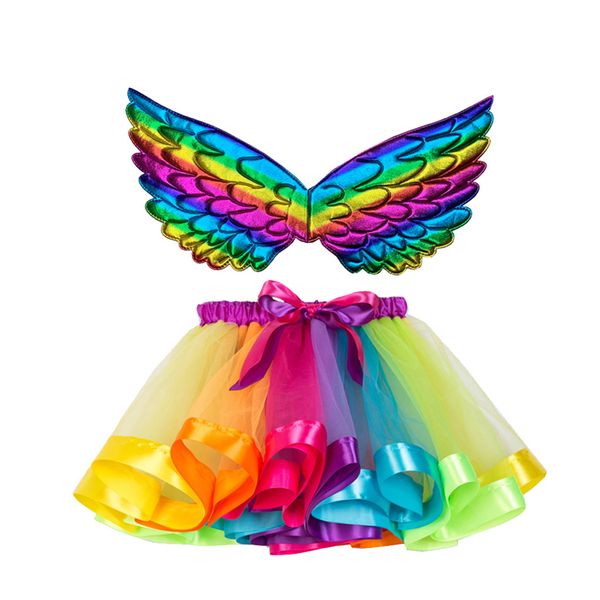 

girls skirts 2020 Newly arrived Kids Girls Tutu Christmas Party Dance Ballet Toddler Costume Skirt+Wing Sets girls skirts #D19