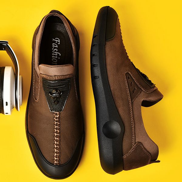 

men genuine leather walking shoes outdoor sport camping mountain walking shoes breathable male trekking zapatos de hombre