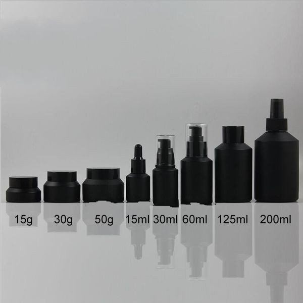 Rotolo di vetro smerigliato nero da 10 ml su bottiglia di profumo, contenitore di profumo, per crema per gli occhi, bottiglia di vetro, olio essenziale