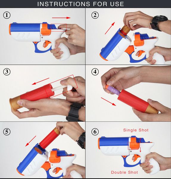 

worker mod wasteland ranger blaster gen 2 double barrel for nerf soft darts toy