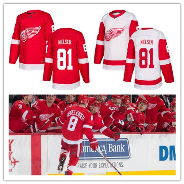 

men's frans nielsen jersey detroit red wings 81 fanatics red home premier white away breakaway hockey jersey women's youth 100th s, Black;red