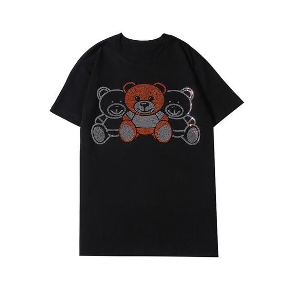 

новые прибыл мужские футболки с letters логос горячие продажи италия марка футболках повседневная мужчины женщины люкс tops с медведями s-2x, White;black