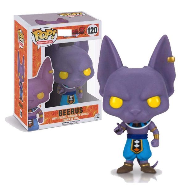 

xmas gift pop dragonball z #120 beerus funko pop resurrection f dragon ball vinyl figure promotion anime toys