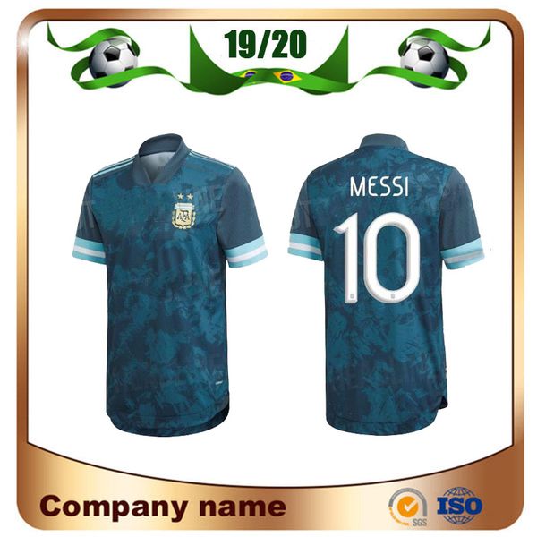 

19/20 european argentina soccer jersey 2020 argentina blue messi dybala higuain soccer shirt aguero icardi mascherano football uniform, Black;yellow