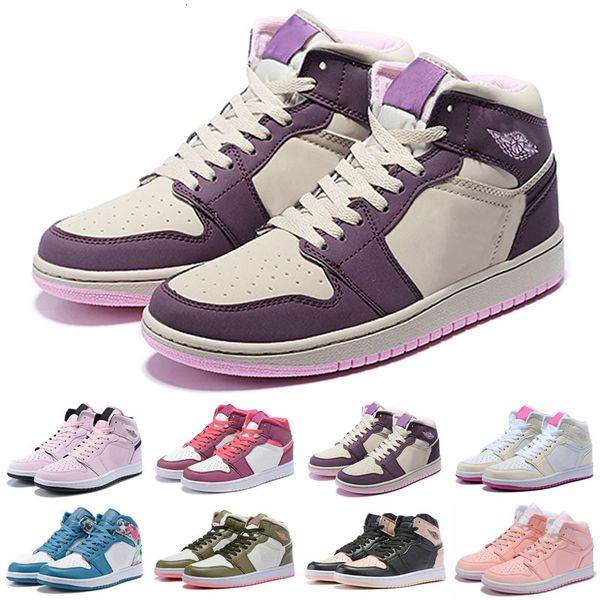 

basketball shoes jumpman 1 1s high obsidian unc pine green black zoom white racer blue fearless designer sneakrs kids women sports trainers