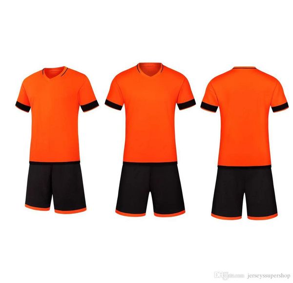 

2019 2020 orange lastest men football jerseys outdoor apparel football wear juv suit, Black
