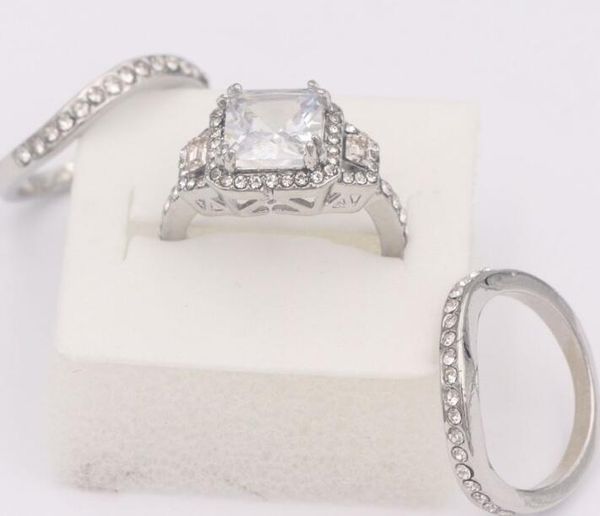 

fast vintage diamond fashion ring full diamond rings set women wedding anniversary day gift never fade, Slivery;golden