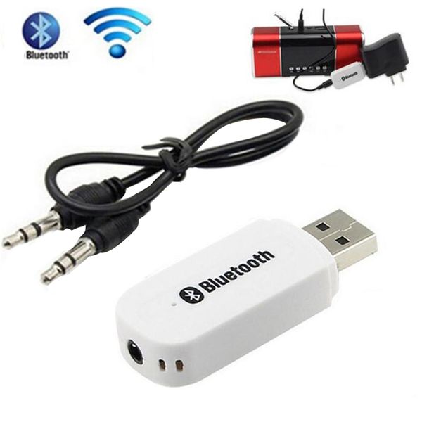 Ricevitore Bluetooth USB per auto AUX Musica stereo Kit ricevitore dongle Bluetooth Ricevitore Bluetooth senza fili Jack da 3,5 mm per smartphone PSP Tablet