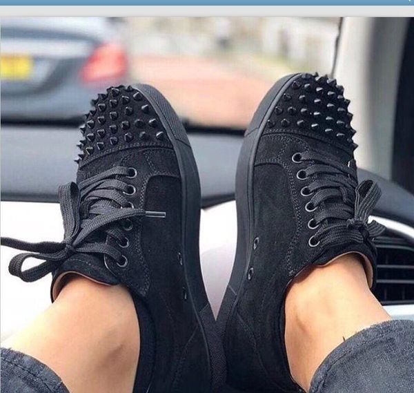 

designer sneakers low cut spikes flats shoes red bottom for men and women leather sneakers party designer shoes